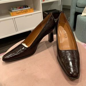 Lauren by Ralph Lauren Brown Leather Pumps